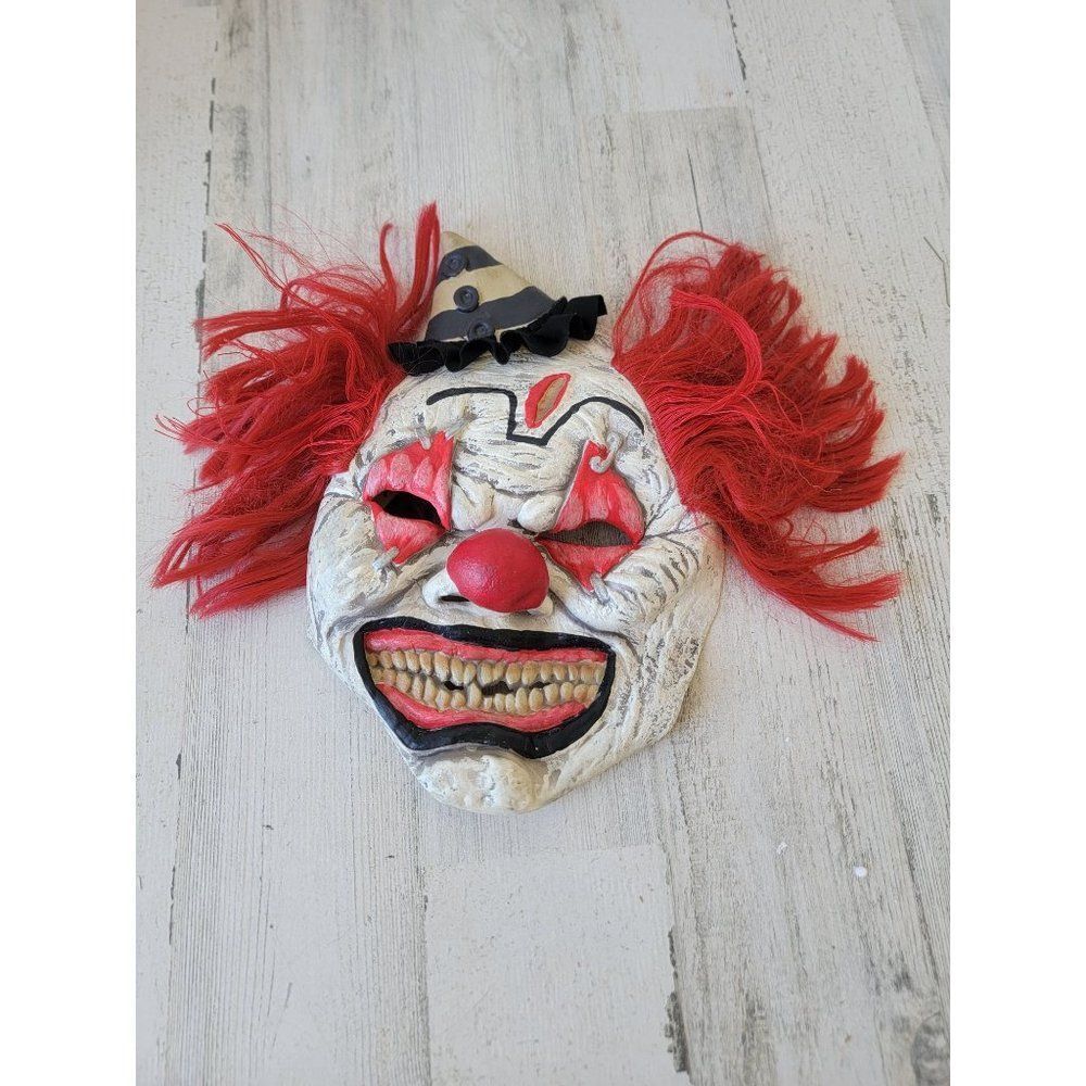 Halloween rubber face mask clown scary Joker costume